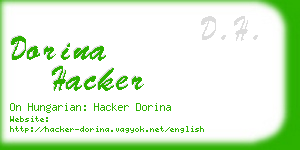 dorina hacker business card
